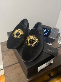 Versace Medusa Velvet Loafers