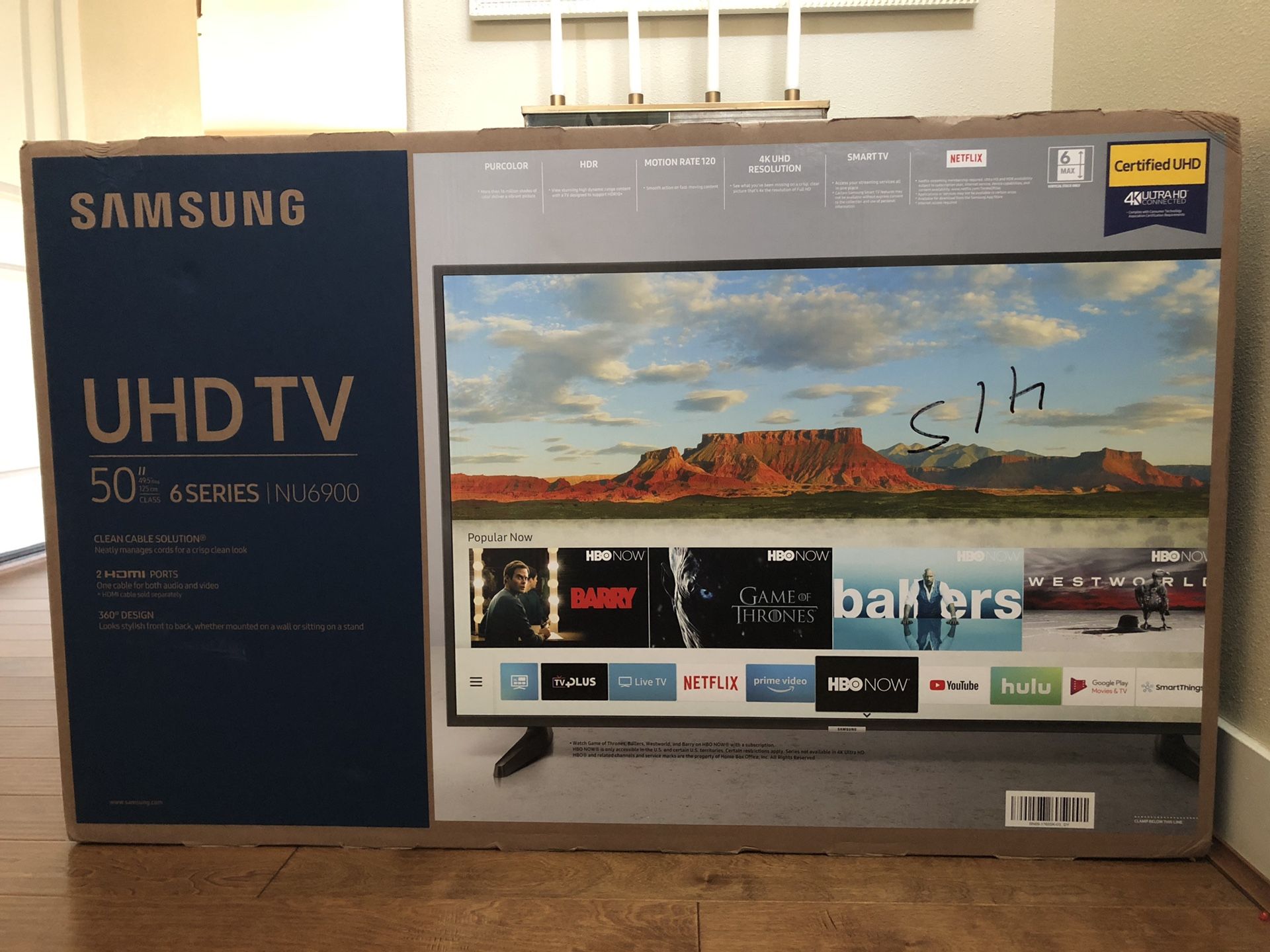 Brand New Samsung UHD TV 50” inch 6 series NU6900 - $320