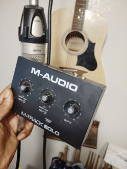 Shure Mic with M-Audio M-Track Solo USB Audio Interface