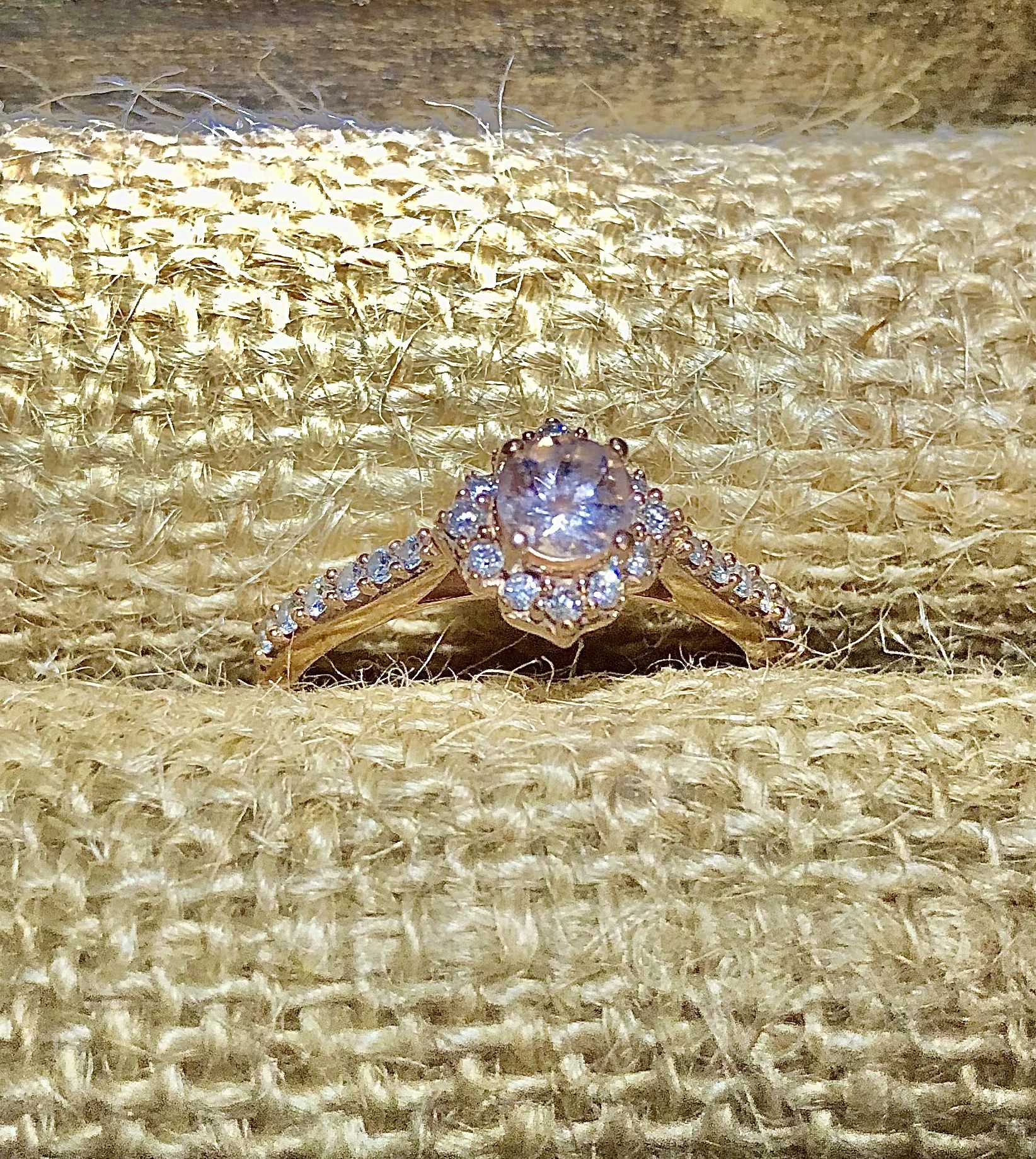 Rose gold Engagement Ring Morganite