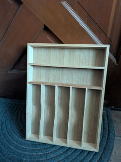 Wood utensil organizer