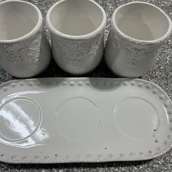 tray with Ceramic cups