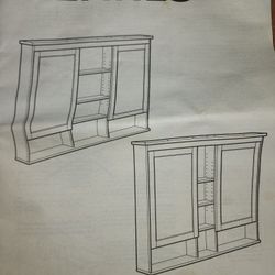 Free! Ikea Vanity Mirrored Doors Glass Shelves Black Never Assembled 