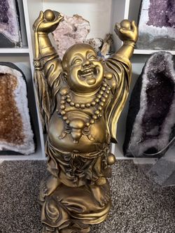Gold Laughing Buddha Statue