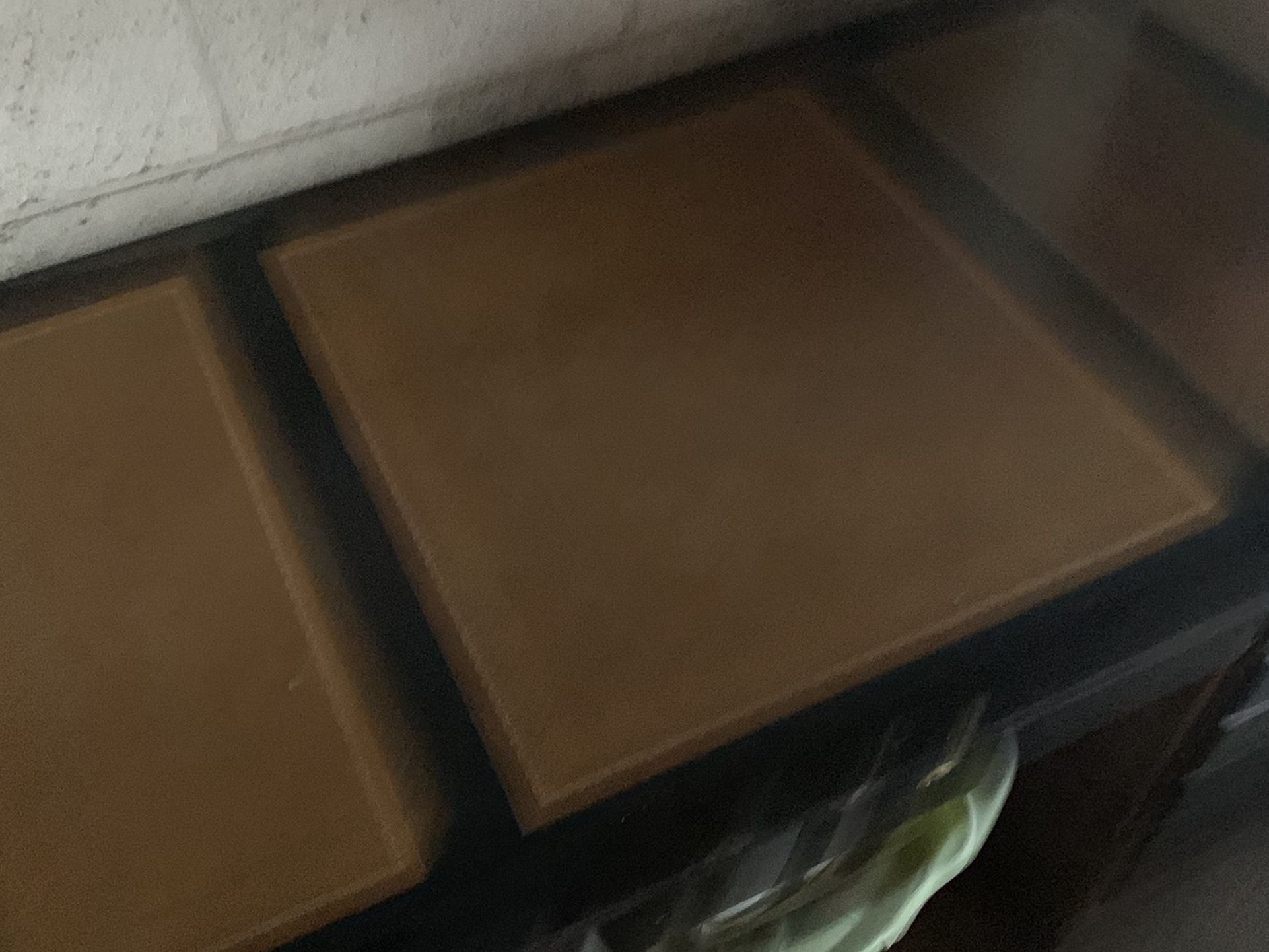 Large Solid Wood Desk- Leather Inlay, Glass Top