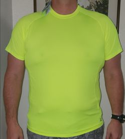 Neon Yellow Athletic Short Sleeve Shirt