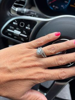 Diamond engagement ring set platinum