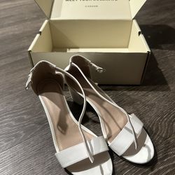 White Wedge Heel Sandals 