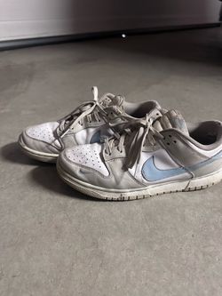 Women’s Nike dunk low blue white and grey size 10