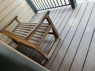 Teak, rocking bench