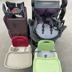 Stroller Pack And Play And 2 High Chairs Booster Seats
