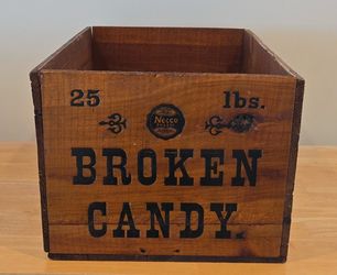 Antique Crate Necco Sweets Broken Candy