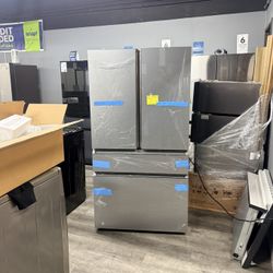 🔥 Café - 23.2 Cu. Ft. 4-Door French Door Counter-Depth Smart Refrigerator with Dual Dispense AutoFill Pitcher - Platinum Glass🔥FINANCING AVAILABLE 