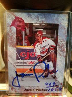 Jamie Pushor (Detroit Red Wings) certified autograph 1991 Classic card