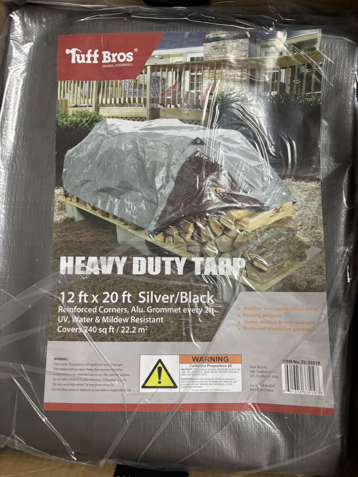 12x20 Tarp Gray (Carpa Gris) New