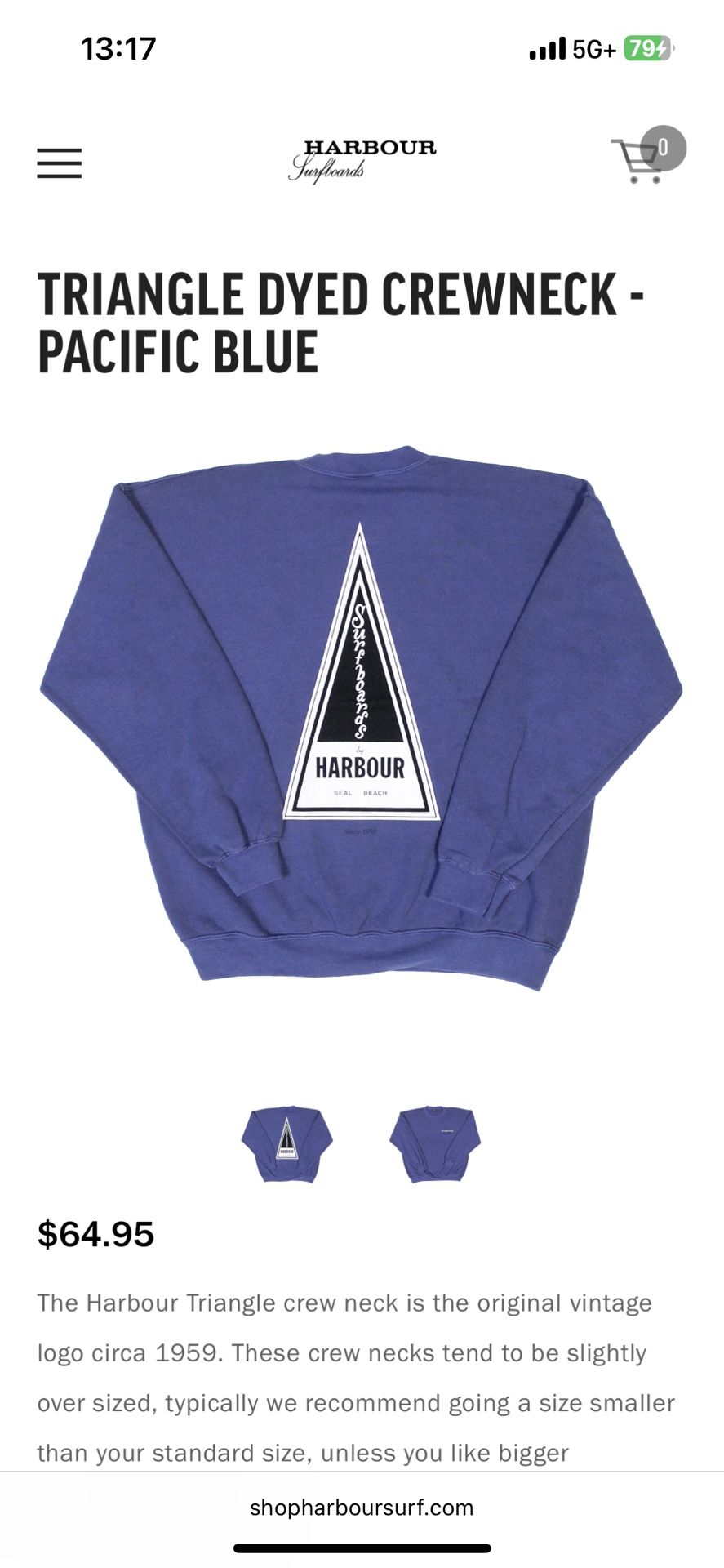 Harbour Surfboards Crew Neck