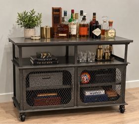 World Market Bexley Industrial Metal Bar Cabinet
