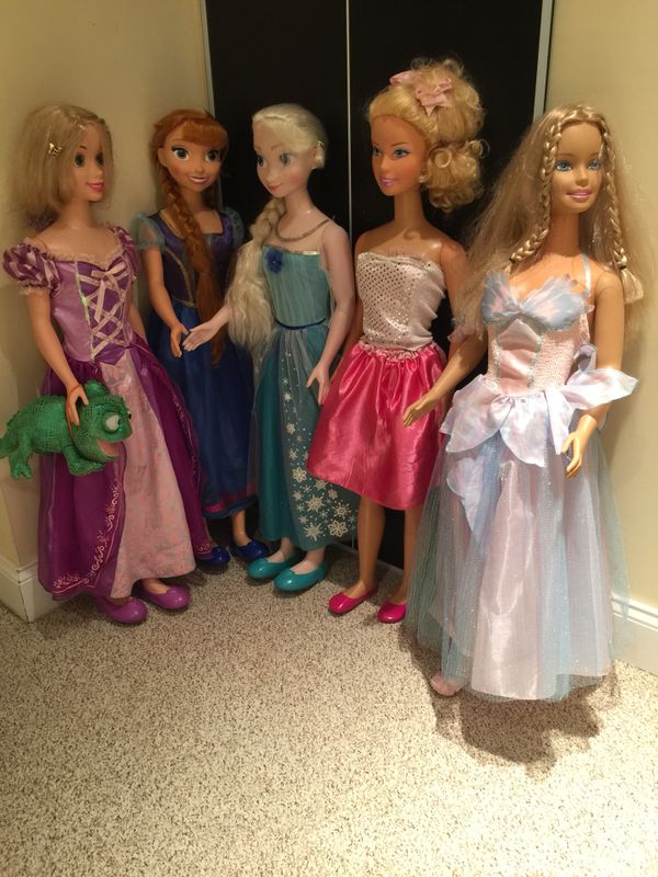 5 LIFE SIZE DOLLS 3-4 ft tall princess Anna Elsa Swan Lake Barbie for