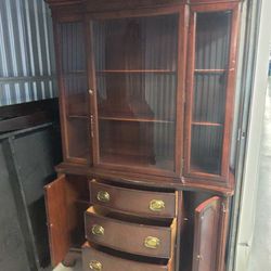 Antique Wood China Cabinet