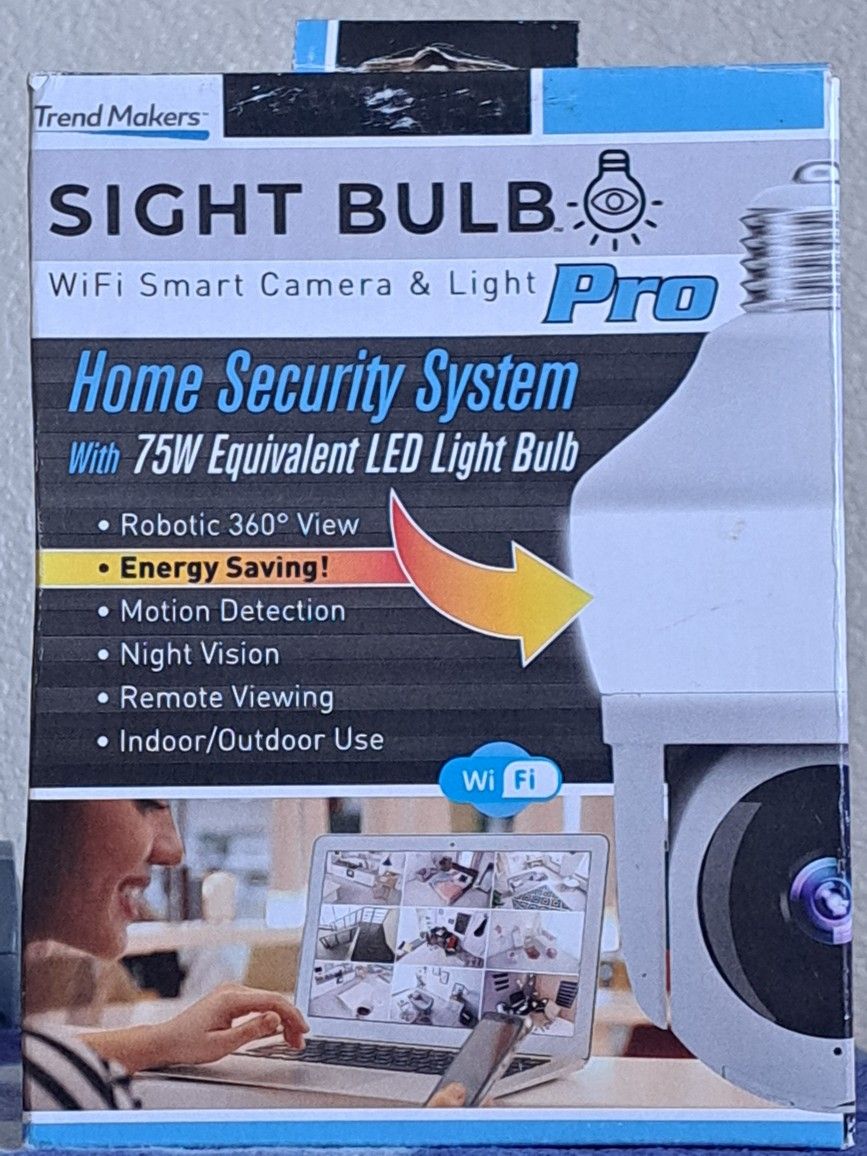 SIGHT BULB Motion Detecting 360-Degree Indoor/Outdoor Wi-Fi Home Security Camera