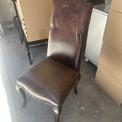 Leather dining room chairs