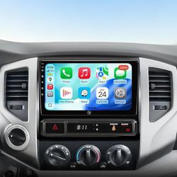Car Stereo Radio Toyota Tacoma 2005-2015, Wireless CarPlay Android Auto, 9” Touch Screen Head Units, Bluetooth, Backup Camera