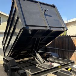 Hydraulic Scissor Lift Dump Trailer 