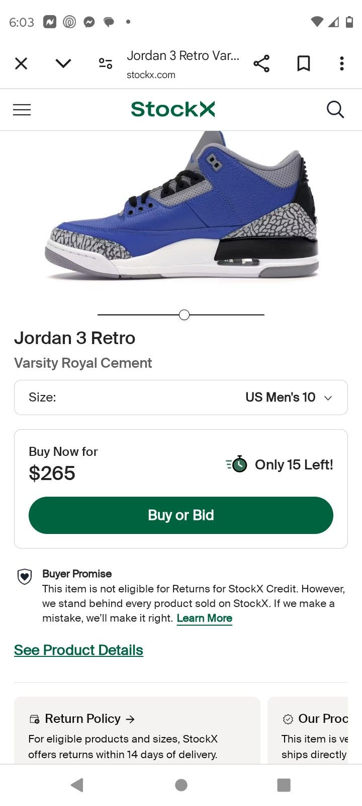 Jordan 3 Cement Blue