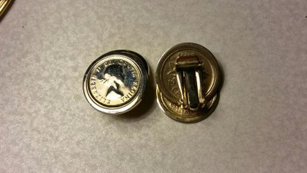 Gold plated coin earings