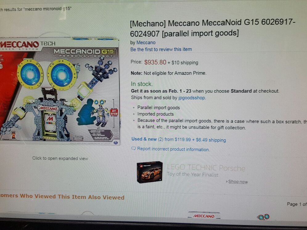 Mechano Meccano MeccaNoid G15 personal Robot. for Sale in
