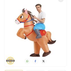 KOOY Inflatable Horse Costume Halloween Costume for Adult Men Women Plus Size