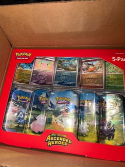 Pokémon Ascended Heroes Mini Tins 5 Pack English 2 Pack Sealed COSTCO