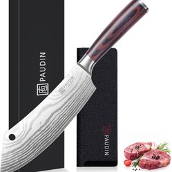 Butcher Knife 8Inch High Carbon Stainless Steel Cleaver Chef Knife,Sharp Kitchen Knife Heavy Duty