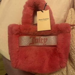Juicy Couture Pink Fur Tote Bag