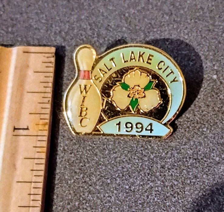 Salt Lake City 1994 WIBC Women's International Bowling Congress Vintage Collectible Lapel Pin A-1