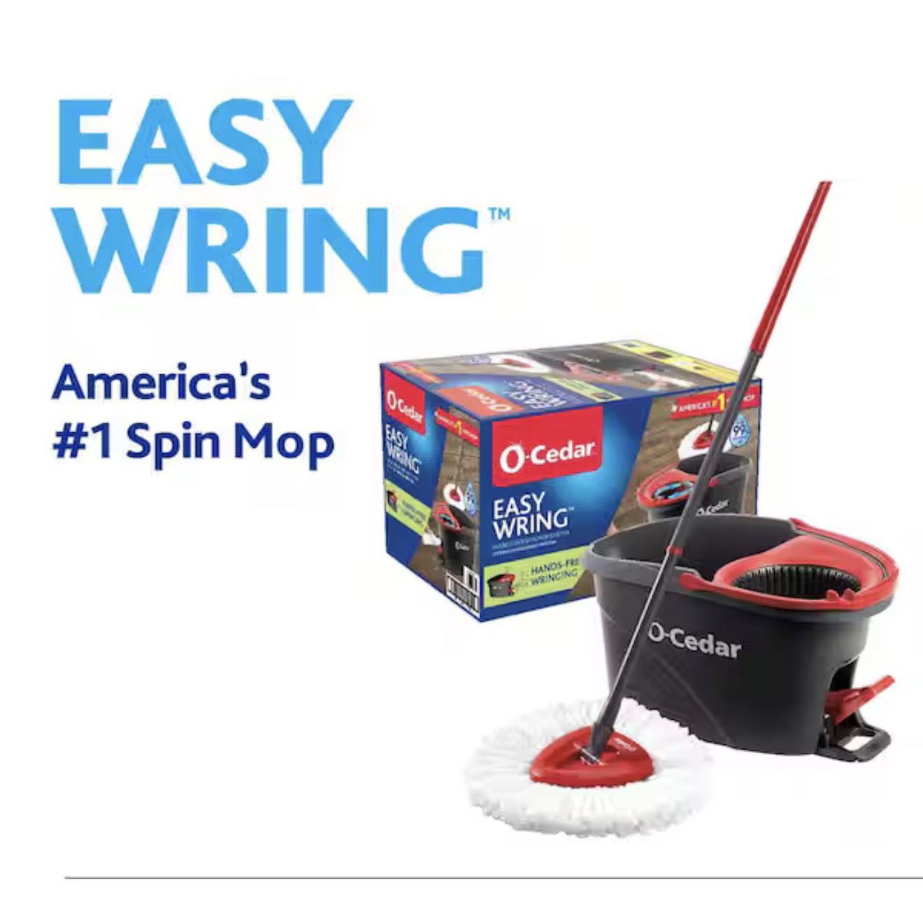 O-Cedar EasyWring Microfiber Spin Mop with Bucket System