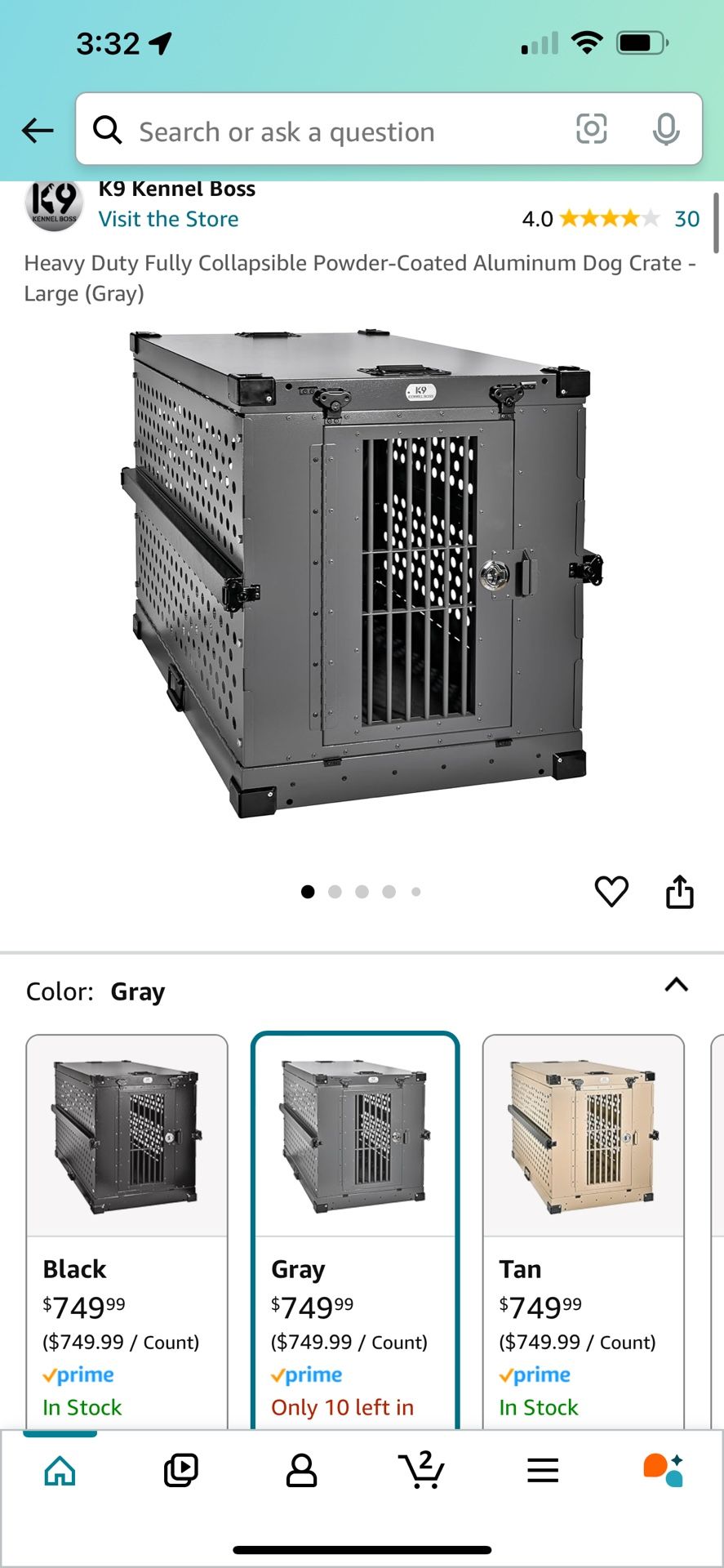 K9 Kennel Boss Large Heavy Duty Dog Crate