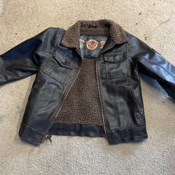 Boys Bomber Jacket Leather 