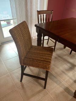 Square wood table