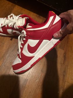 Nike dunk lows red and blue pair