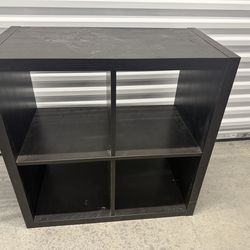 Black 4-Cube Storage Shelf