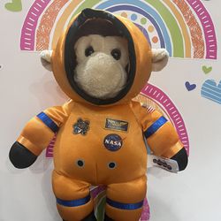 ACES - ORANGE SPACE PLUSH    MONKEY ! 14 INCH - BY CALIFORNIA SCIENCE