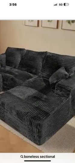 Cloud Upholstered Sofa Sectional Like New !!