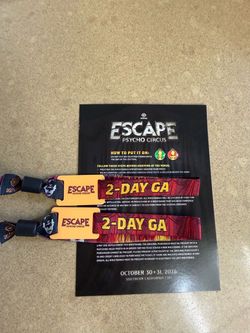2-Day GA Escape Psycho Circus Experience Pass