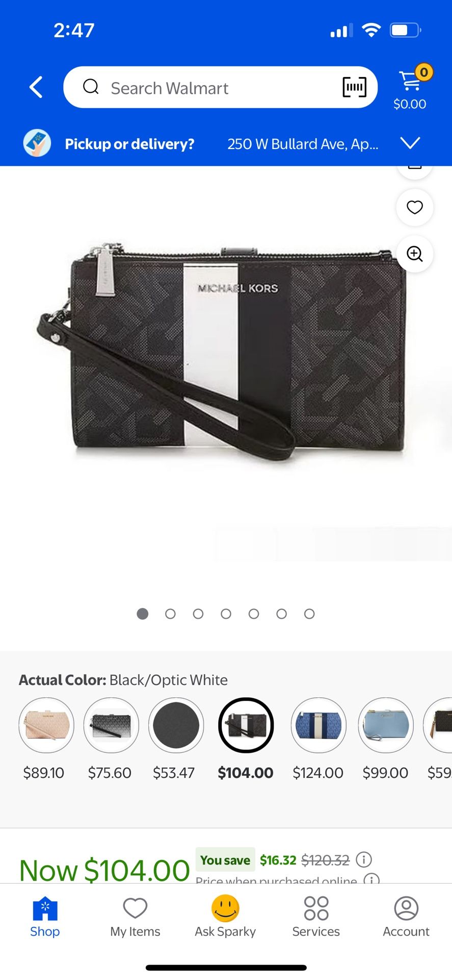 Michael Kors Womens Jet Set Double Zip Wristlet