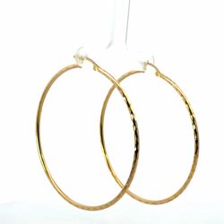 Woman’s Ladies 10k Yellow Gold Large 2.25” Inch Hoop Earrings GP3120289