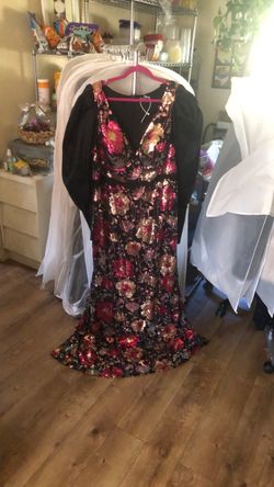 Plus Size Sequin Formal Gown