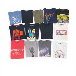 Men’s T-Shirt Lot - XS To L (13 PCs Mixed Brands)