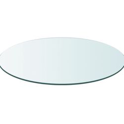 New In Box 24" Diameter 1/2 Thick Clear Round/Square Glass Tempered, Multiple Available