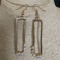 14K Gold Plated Earrings. Natural Pearl Earrings Gold Earrings Rose Gold Earrings Wedding Earrings